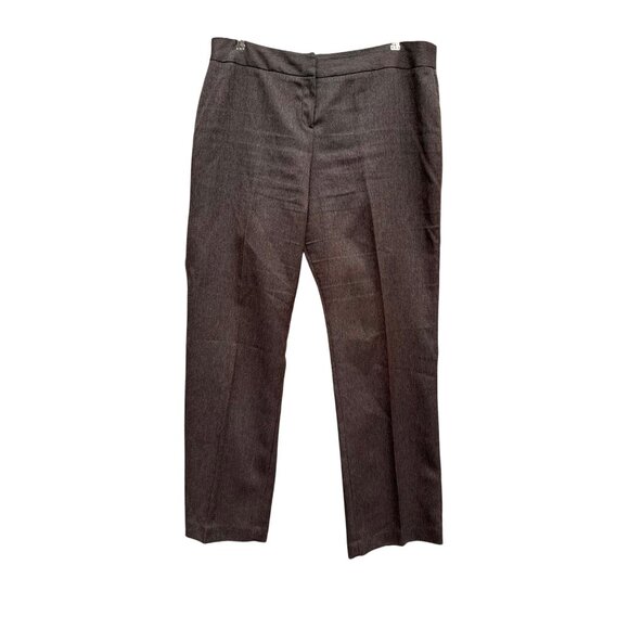 Larry Levine‎ Classics Womens Brown Herringbone Pantsuit 2 Pc Easy Care Size 18 - Picture 5 of 13